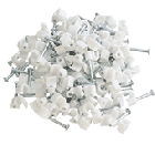 Round Cable Clips 3.5mm - White (100pk)