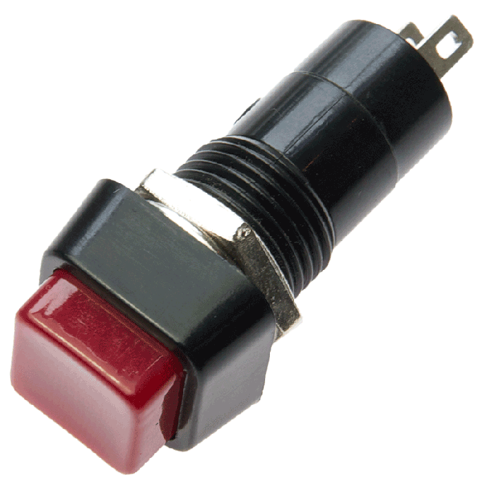 Tandy - Latching Square Red Push Switch