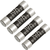 10A UK Mains Plug Fuse (4pk)