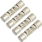 1A UK Mains Plug Fuse (4pk)