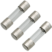 500mA 250V 5x20mm Slow-Blow Glass Fuse (3pk)