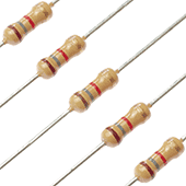 1.8k Ohm 1/4W 5% Carbon Film Resistor (5pk)