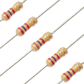 2.7k Ohm 1/4W 5% Carbon Film Resistor (5pk)