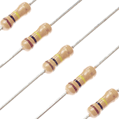 100k Ohm 1/4W 5% Carbon Film Resistor (5pk)