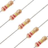 220k Ohm 1/4W 5% Carbon Film Resistor (5pk)