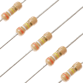 390k Ohm 1/4W 5% Carbon Film Resistor (5pk)