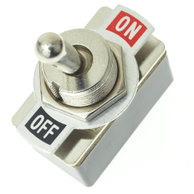 SPST Toggle Switch with On/Off Label Plate