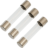 500mA 250V 6.3x32mm Fast-Acting Glass Fuse (3pk)