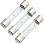 500mA 250V 6.3x32mm Slow-Blow Glass Fuse (3pk)