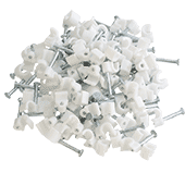 Round Cable Clips 3.5mm - White (100pk)