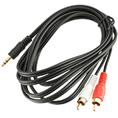 2m 3.5mm Stereo Jack Plug to Twin Phono Cable