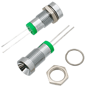 Green Chrome Indicator LED (2pk)