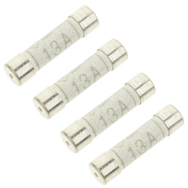 13A UK Mains Plug Fuse (4pk)