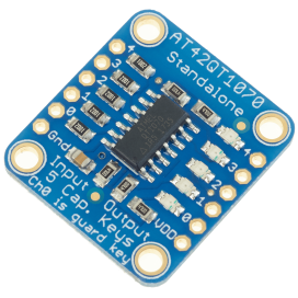 Adafruit Standalone 5-Pad Capacitive Touch Sensor Breakout - AT42QT1070