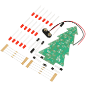 Flashing LED Christmas Tree Electronics Kit