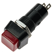 Square Red Push Switch