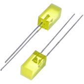 5mm Yellow Square LED (2pk)