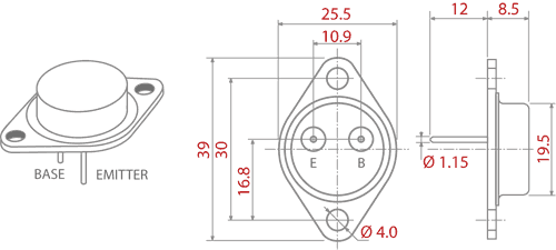 Illustration 2N3055 TO-3