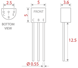 Illustration TO-92 C B E